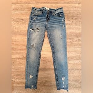 BKE Distressed Blue Skinny Jeans
